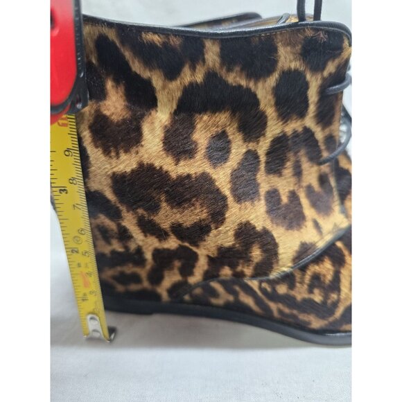 Christian Louboutin Compacta Wedge Booties EU 35 US 5 Leopard Calf Hair - Picture 14 of 16